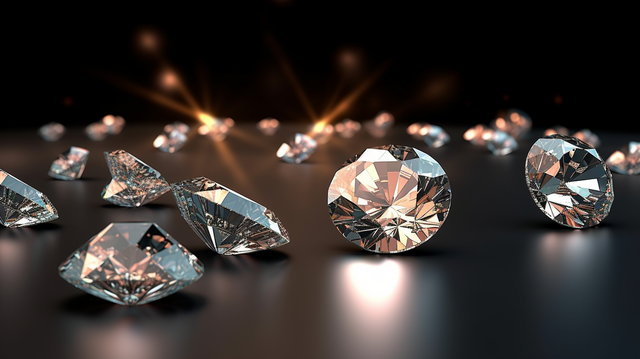 pngtree a cluster of diamonds on a reflective surface in 3d rendering image 3885107 1
